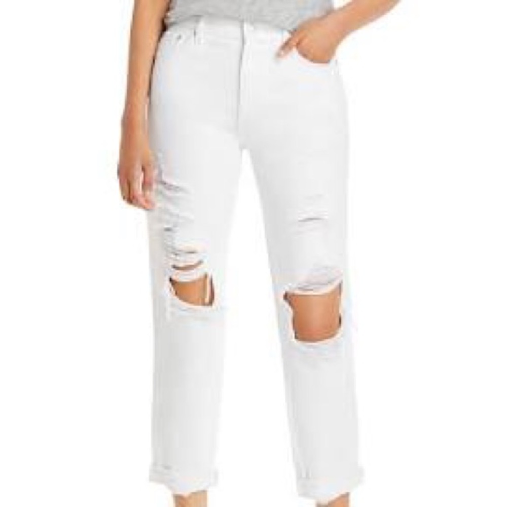 NWT Pistola Presley High Rise White Denim Jean 26